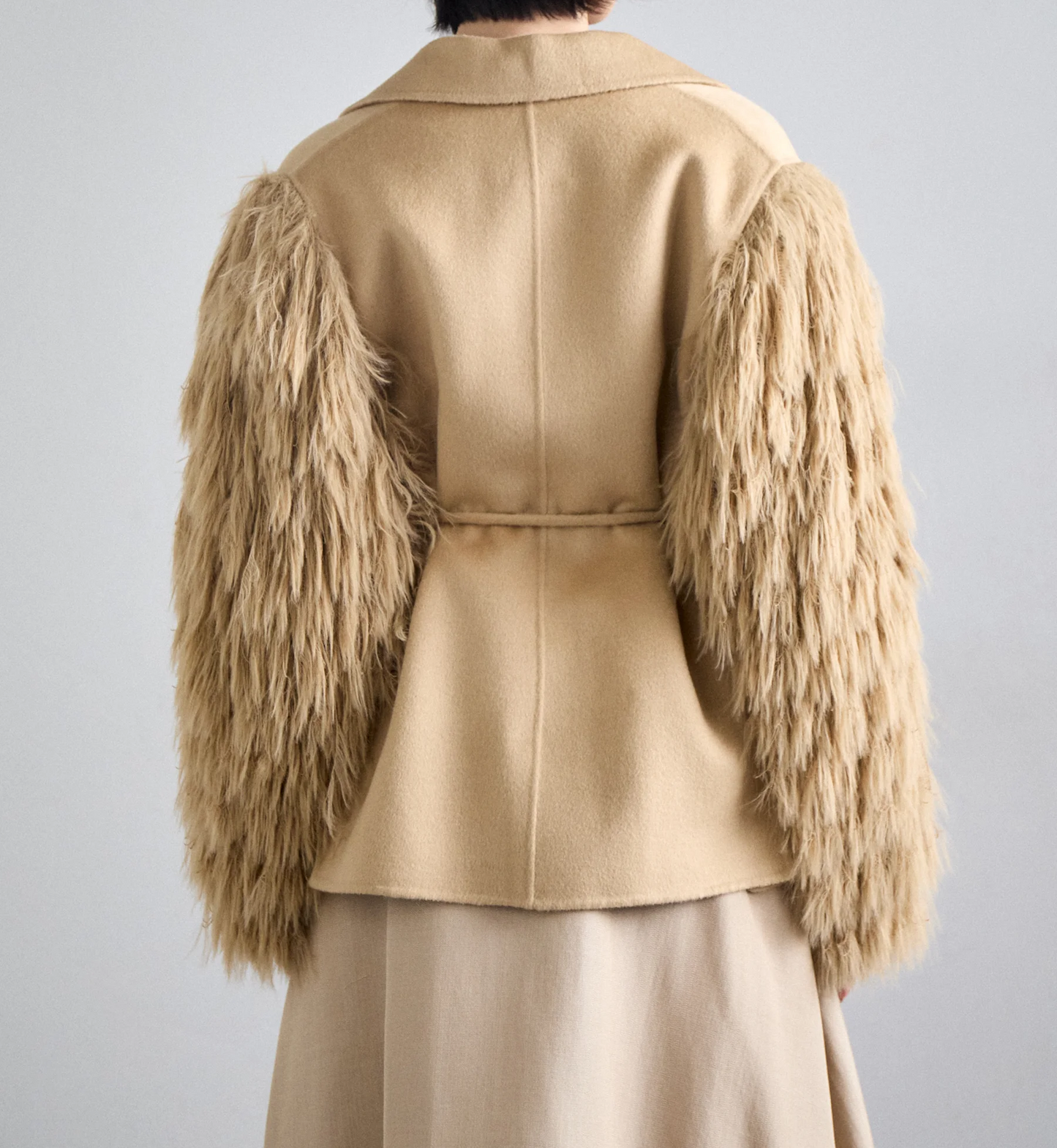Fringed woolen suit jacket
