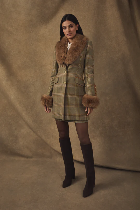 Faux Fur Three-Piece Suit - Cuffs + Shawl