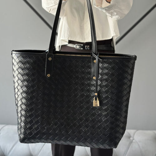 Double-sided woven tote bag