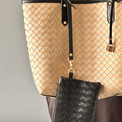 Double-sided woven tote bag