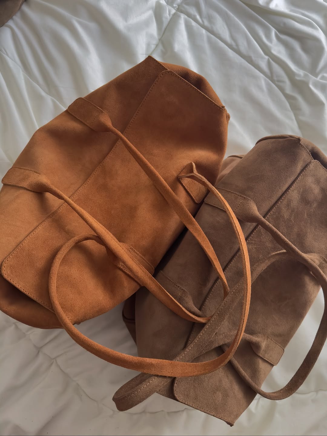 Suede Bag Large Capacity Vintage Tote Bag Shoulder Bag