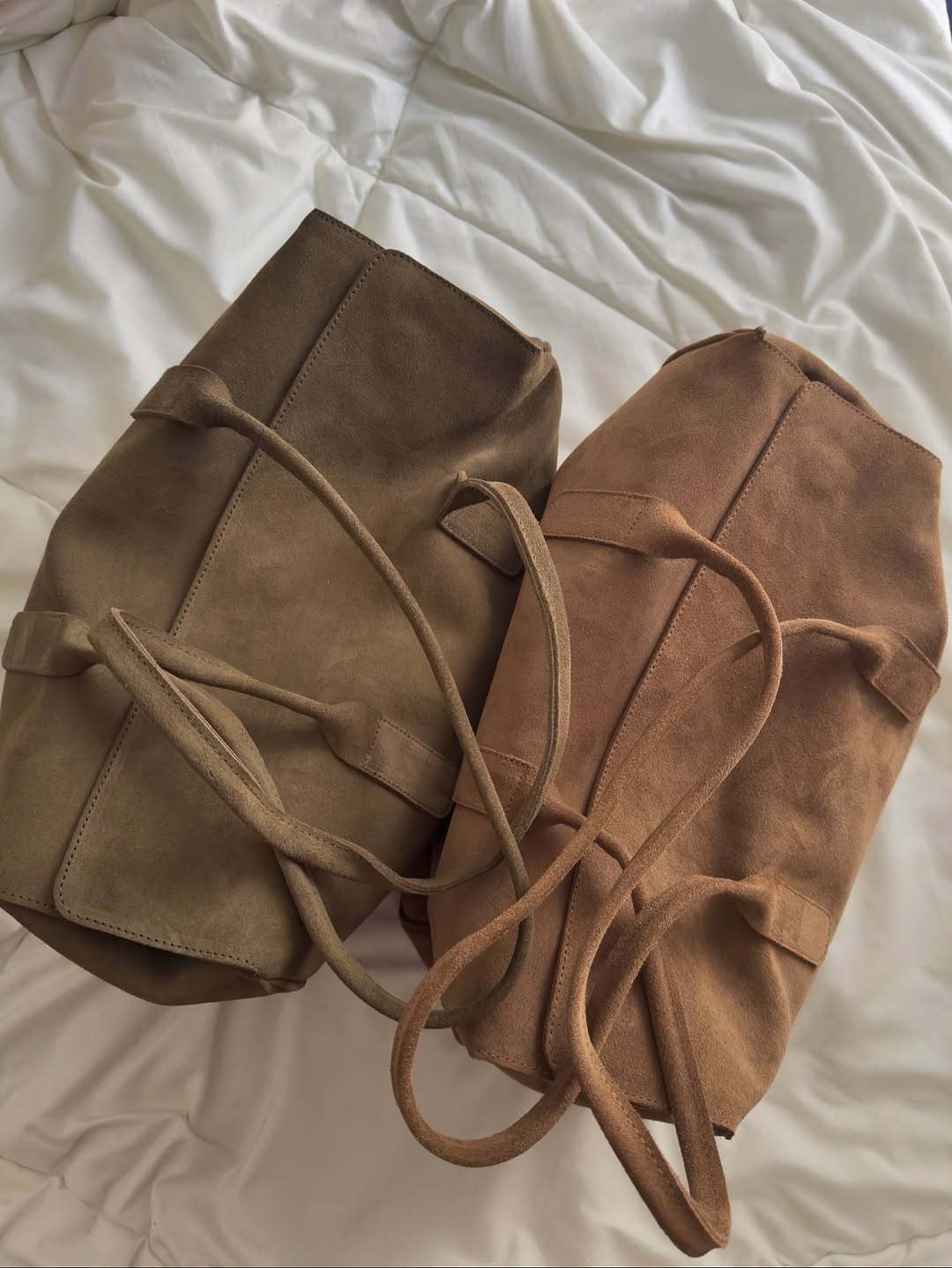 Suede Bag Large Capacity Vintage Tote Bag Shoulder Bag