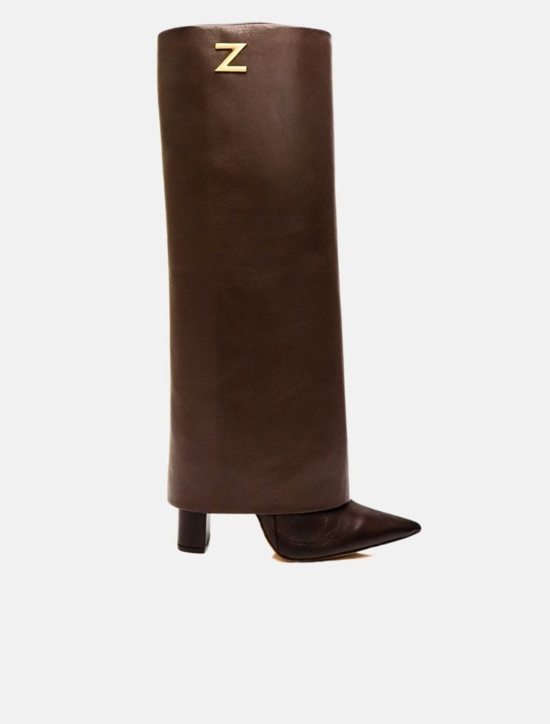 Premium leather high heel boots