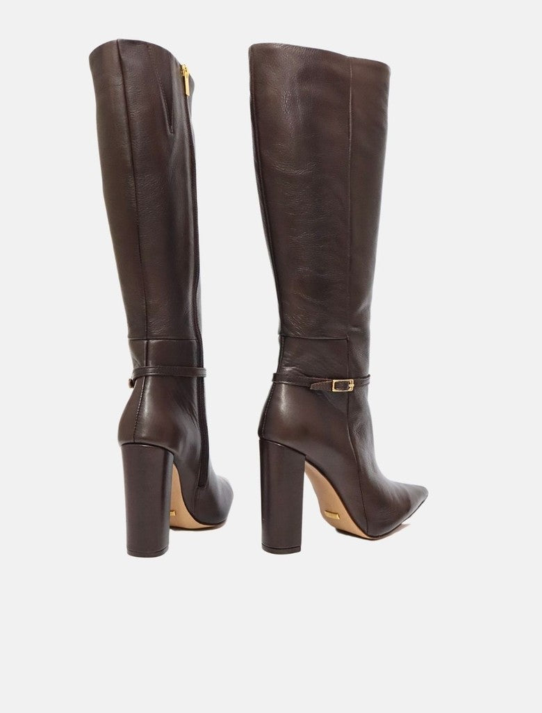 Premium leather high heel boots