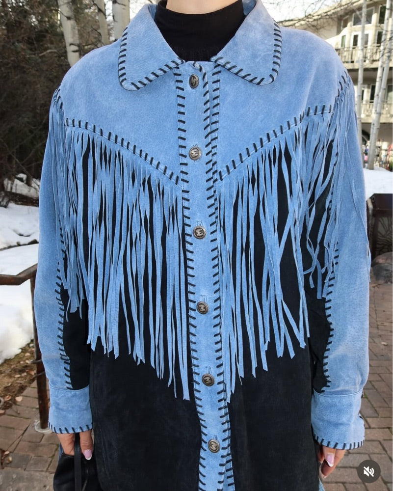Suede fringe jacket
