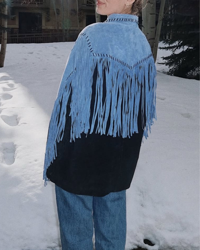 Suede fringe jacket