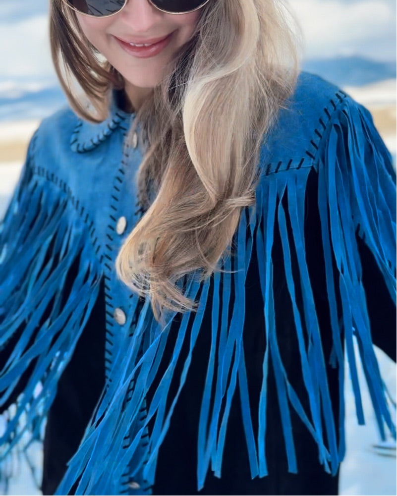Suede fringe jacket