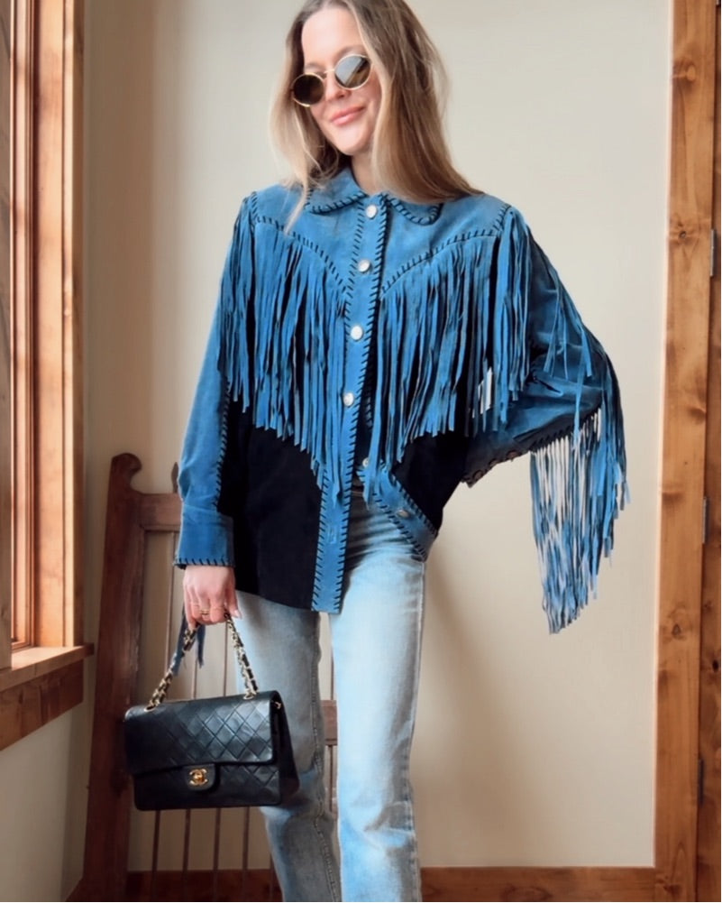 Suede fringe jacket