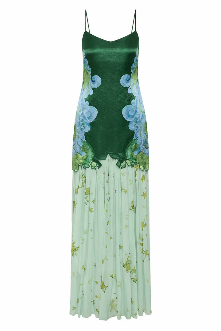 Low-waisted halter dress