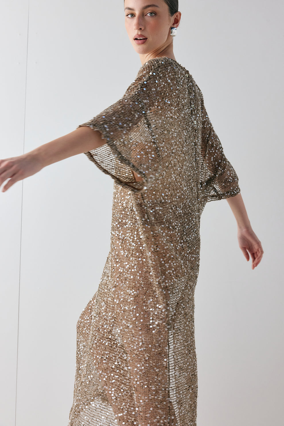 Sequined midi dress