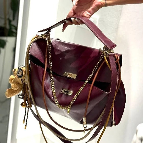 Solid color large capacity tote bag