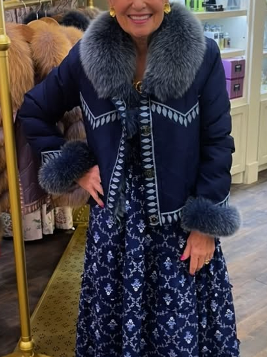 Positive And Negative Fur Coat