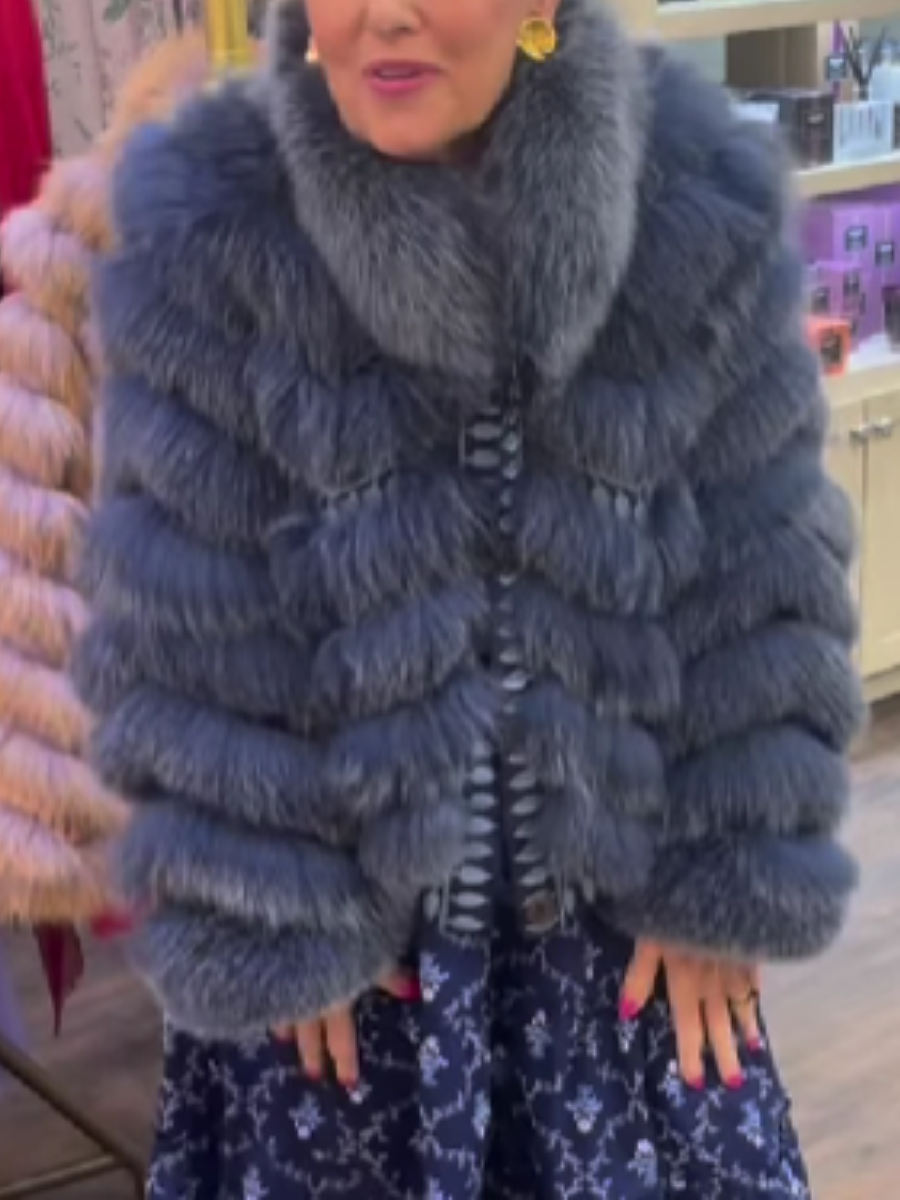 Positive And Negative Fur Coat