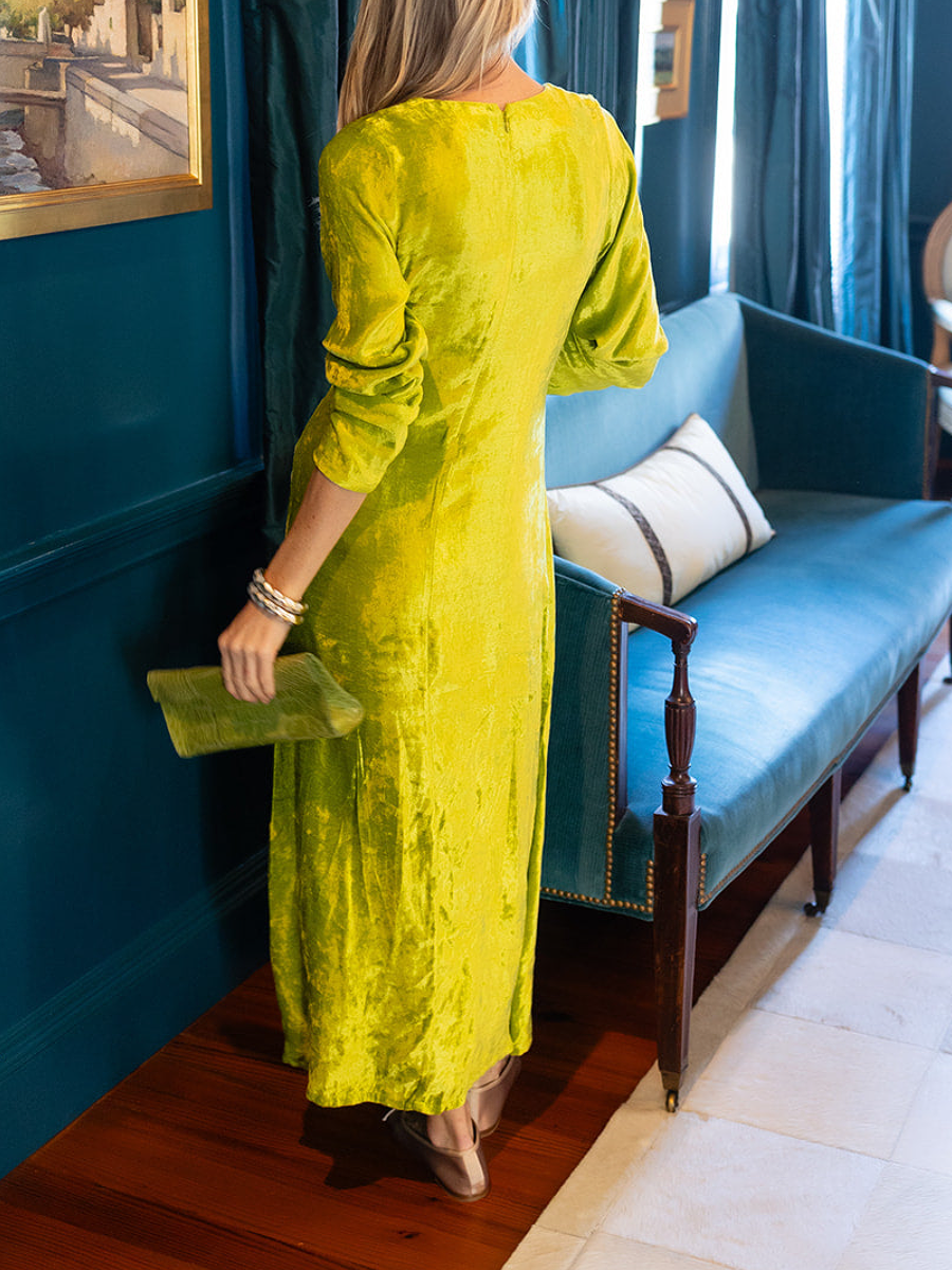 V-Neck Long Sleeve Dress