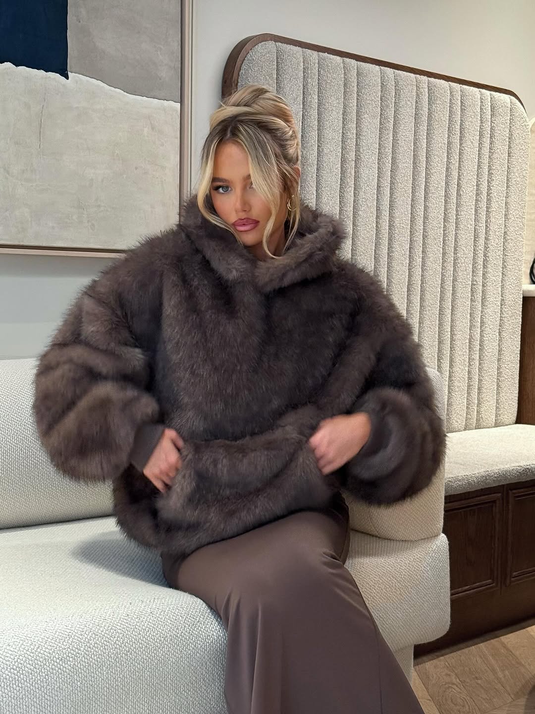 Premium ultra soft faux fur jacket