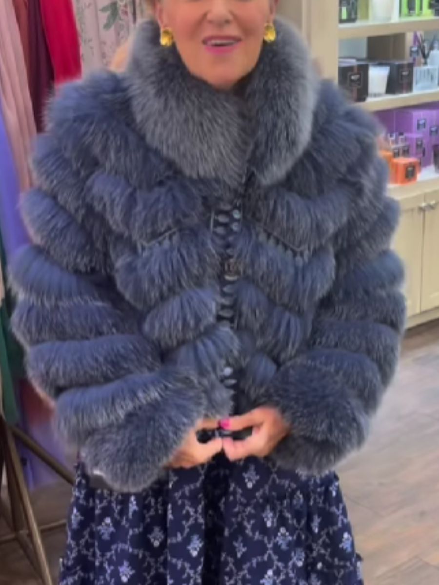 Positive And Negative Fur Coat