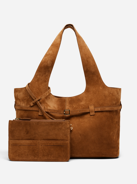 Suede handbag large capacity tote bag